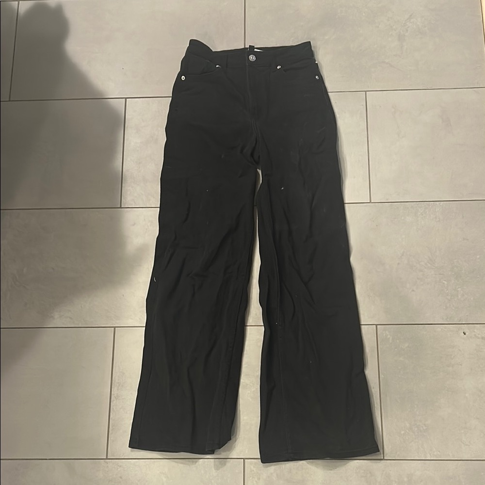 Black Wide-Leg Pants